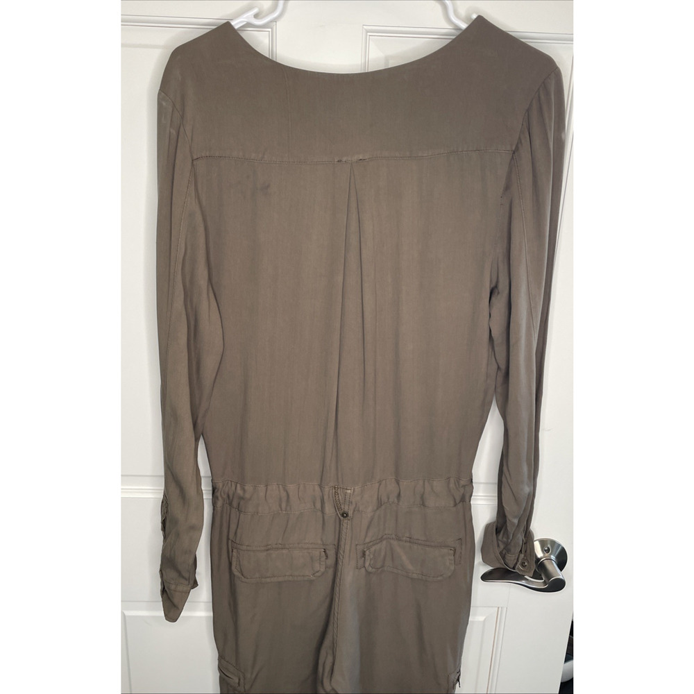 Free People Women's Utility Pantsuit Sz 4 100% Rayon Cargo Jumpsuit Boho - Picture 8 of 16